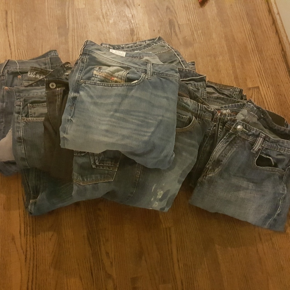 Lot of 12 Men's Designer Jeans